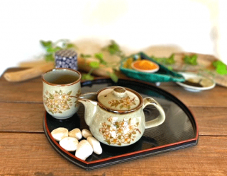 九谷焼ここでしか買えない急須セット 一人用 2点セット 小-百華園 九谷焼ここでしか買えない急須セット 一人用 2点セット 小-百華園