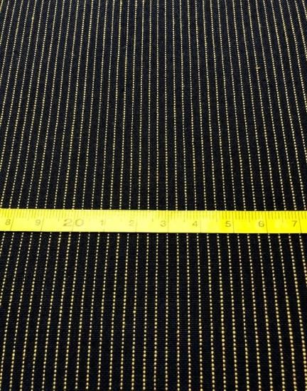 【単】久留米かすり 縦縞90801 6立かつお縞なす紺ブルー - 久留米絣織元 下川織物