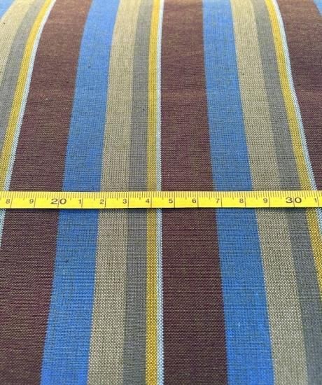 6立6色かつお縞鶸色（ひわいろ） - 久留米絣織元 下川織物