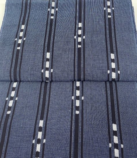 4立片羽ﾌﾞﾙｰツードット - 久留米絣織元 下川織物