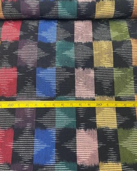 お値下げ　古久留米絣　色型染め花とさくらんぼ お値下げ 古久留米絣 色型染め花とさくらんぼ