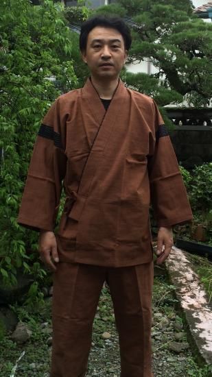 上質で快適 久留米絣 作務衣タイプ - その他
