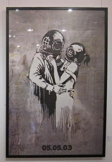 Banksy Blur THINKTANKの額装-