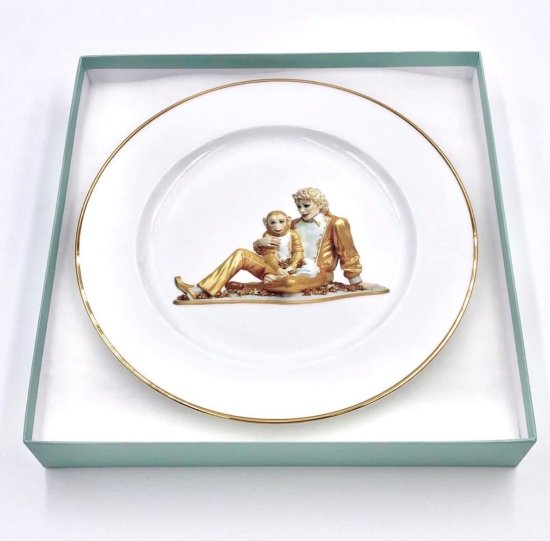 Michael Jackson and Bubbles service plate|ジェフ クーンズ,Jeff