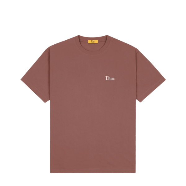 【Dime】Classic Small Logo Tee - Washed Maroon