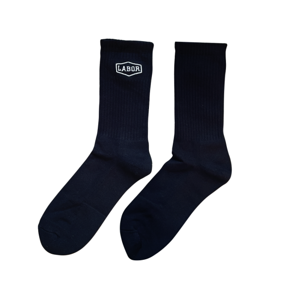 【LABOR】Crest Logo Socks - Black