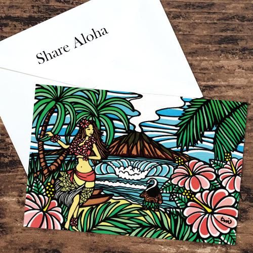 Tamo グリーティングカード Volcano Hula 365日ハワイ気分を楽しむ通販サイト Hawaii Lifestyle Club