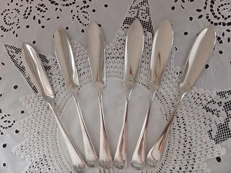 英国製純銀 フィッシュ ナイフ フォーク 12点 英国製純銀 フィッシュ ナイフ フォーク 12点 英国製純銀 フィッシュ