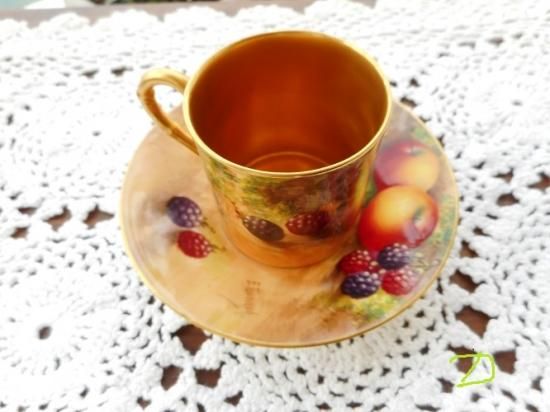 ロイヤルウースター ペインテッドフルーツ アンティーク カップ&ソーサー　⑤ ロイヤルウースター【イギリス】ペインテッド・フルーツ カップ