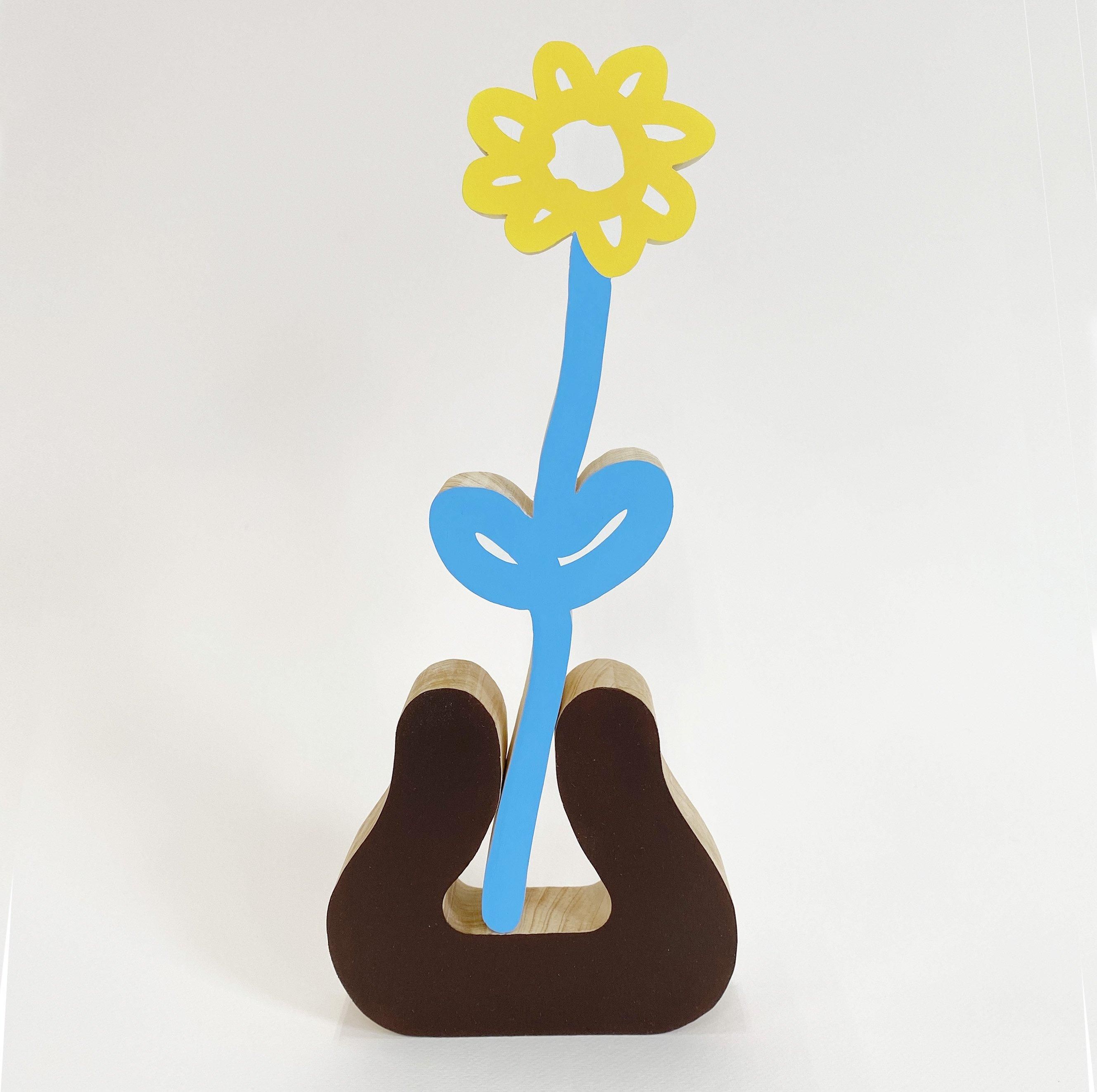 kurry flower and Vase -N- 木製オブジェ　アート kurry > flower and Vase -O- - ART SHOP『CHIENOAH』