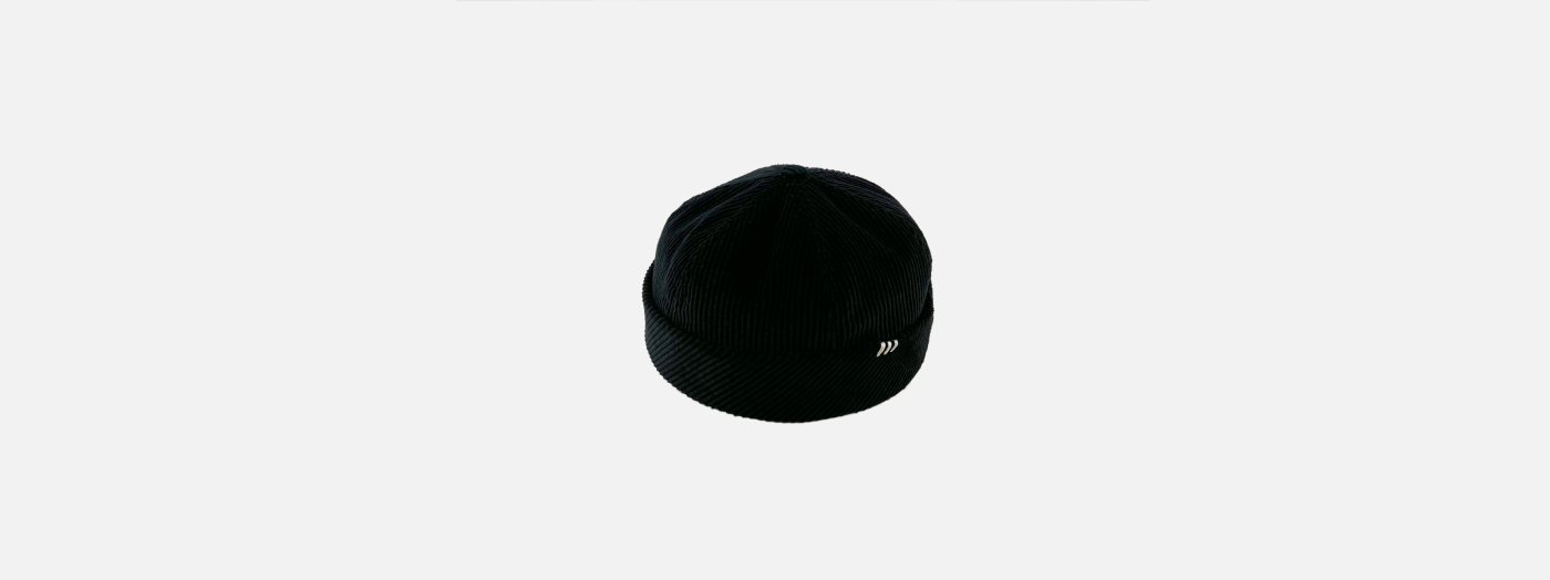 Corduroy Fisherman Cap / Black | コーデュロイ生地を使用したフィッシャーマンキャップ - HUNTISM  [ハンティズム]