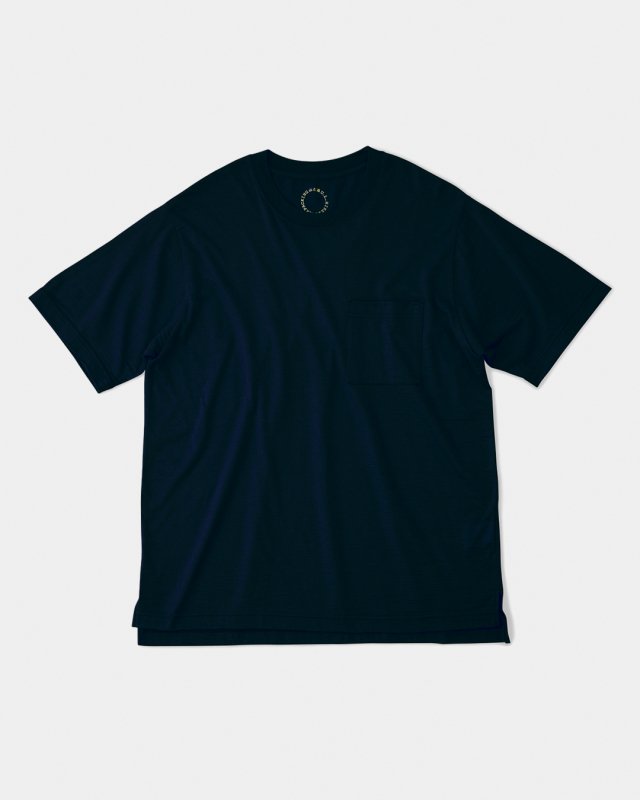 山と道｜100% Merino Light Crew Neck Pocket（Unisex) - NATURAL ANCHORS