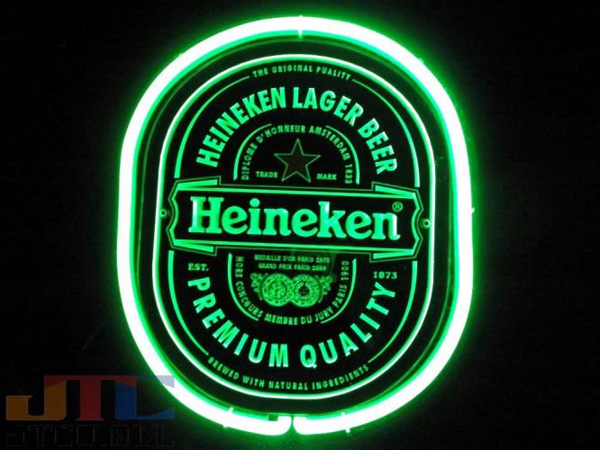 Heineken ハイネケン 3D ネオン看板 店舗 ガレージ BAR アメリカ雑貨屋