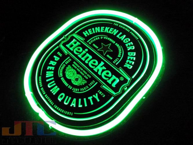 Heineken ハイネケン 3D ネオン看板 店舗 ガレージ BAR アメリカ雑貨屋 人気 おしゃれ 壁掛け 壁飾り 西海岸 アメリカ アメリカン  カリフォルニア サーフ ハワイアン - ネオン管やブリキ看板、アメリカ雑貨の通販【JTC MALL】