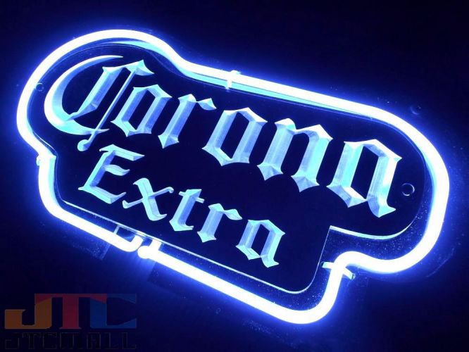 CORONA コロナ BULE BAR 特大 3D ネオン看板 インテリア コレクション ネオンサイン 広告 店舗用 NEON SIGN アメリカン雑貨  看板 ネオン管 - ネオン管やブリキ看板、アメリカ雑貨の通販【JTC MALL】