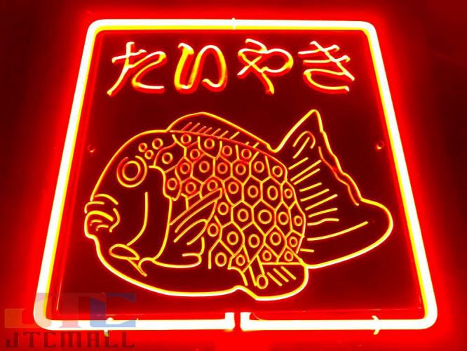 たい焼き TAIYAKI 特大 3D ネオン看板 緑ネオン管 インテリア コレクション ネオンサイン 広告 店舗用 NEON SIGN アメリカン雑貨  看板 - ネオン管やブリキ看板、アメリカ雑貨の通販【JTC MALL】