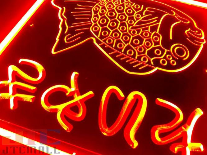 たい焼き TAIYAKI 特大 3D ネオン看板 緑ネオン管 インテリア コレクション ネオンサイン 広告 店舗用 NEON SIGN アメリカン雑貨  看板 - ネオン管やブリキ看板、アメリカ雑貨の通販【JTC MALL】