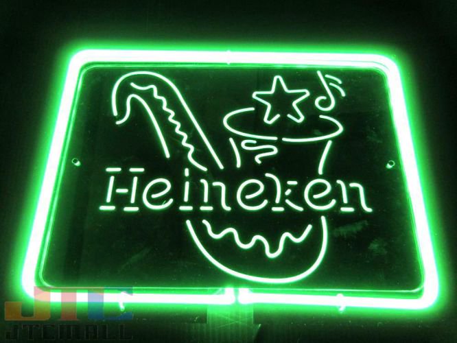 Heineken ハイネケン サックス ネオン管 特大 3D ネオン看板 ネオン管 ネオンサイン 広告 店舗用 NEON SIGN アメリカン雑貨  看板 ネオン管 - ネオン管やブリキ看板、アメリカ雑貨の通販【JTC MALL】