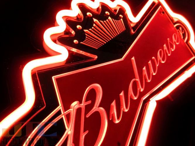 Budweiser バドワイザー ネオン管 特大 3D ネオン看板 ネオン管 ネオン