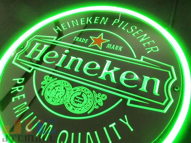 Heineken ハイネケン 特大 3D 緑ネオン管 ネオン看板 インテリア