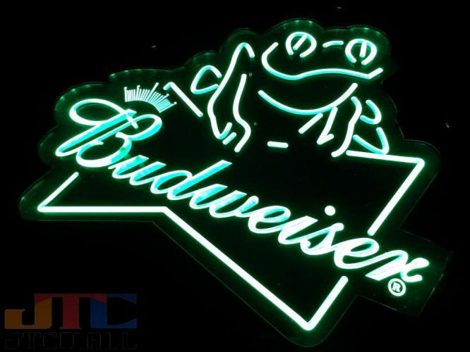 Budweiser バドワイザー カエル LED 3D ネオン看板 ネオンサイン 広告 