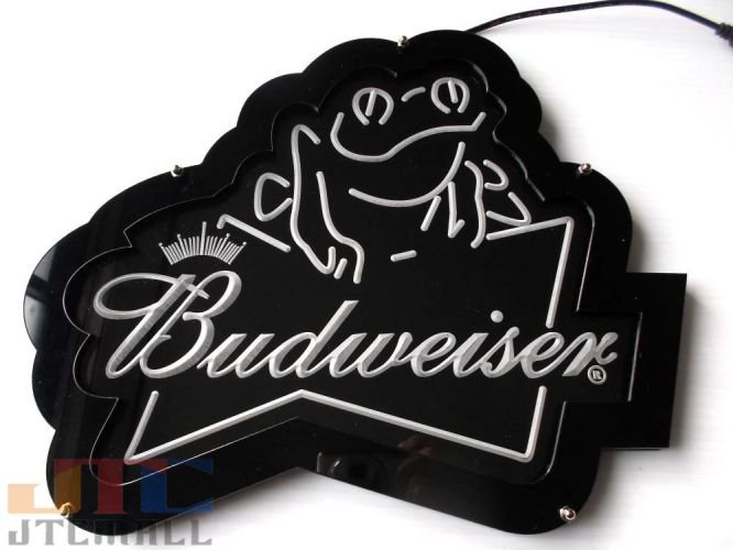 Budweiser バドワイザー カエル LED 3D ネオン看板 ネオンサイン 広告