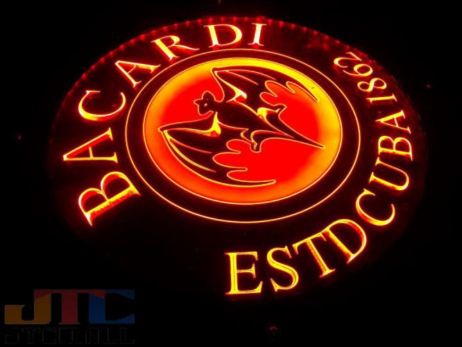 BACARDI バカルディ LED 3D ネオン看板 ネオンサイン 広告 店舗用 NEON SIGN アメリカン雑貨 看板 ネオン管 - ネオン管やブリキ看板、アメリカ雑貨の通販【JTC  MALL】