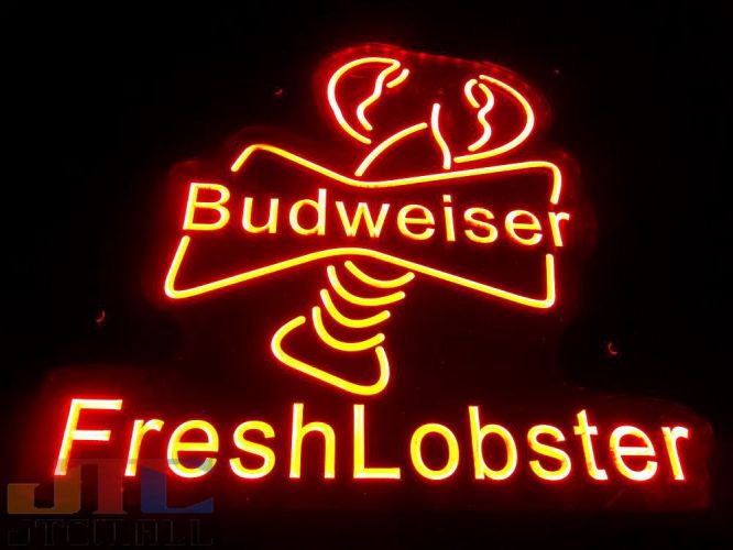 Budweiser Fresh Lobster バドワイザー LED 3D ネオン看板 ネオンサイン 広告 店舗用 NEON SIGN アメリカン雑貨  看板 - ネオン管やブリキ看板、アメリカ雑貨の通販【JTC MALL】