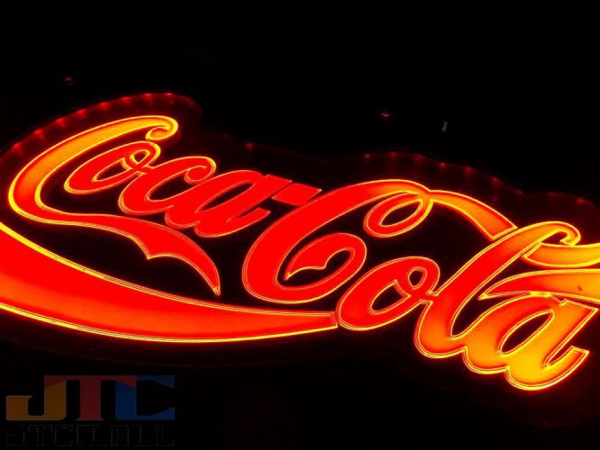 Coca-Cola コカコーラ 文字 LED 3D ネオン看板 ネオンサイン 広告 店舗