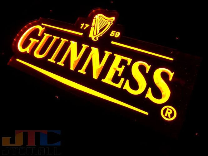 GUINNESS ギネス LED 3D ネオン看板 ネオンサイン 広告 店舗用 NEON