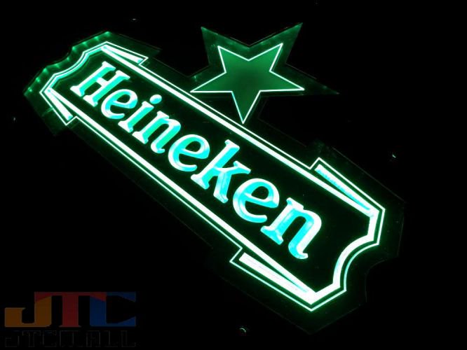 奉呈 Heineken ハイネケン プレミアム LED 3D ネオン看板 depsci.com