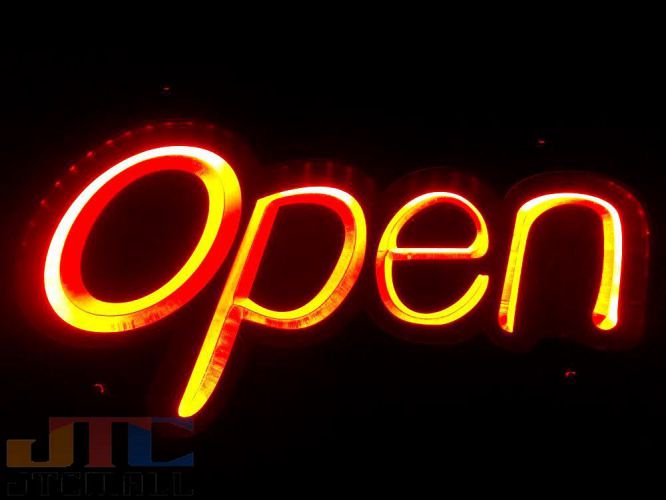 OPEN オープン レッド LED 3D ネオン看板 ネオンサイン 広告 店舗用 ...