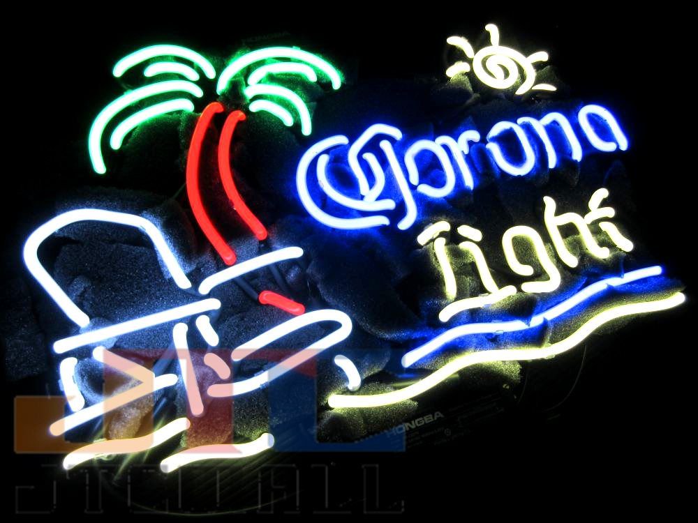 T84 Corona Light コロナライト ビール BAR ネオン看板 ネオンサイン 広告 店舗用 NEON SIGN アメリカン雑貨 看板  ネオン管 - ネオン管やブリキ看板、アメリカ雑貨の通販【JTC MALL】