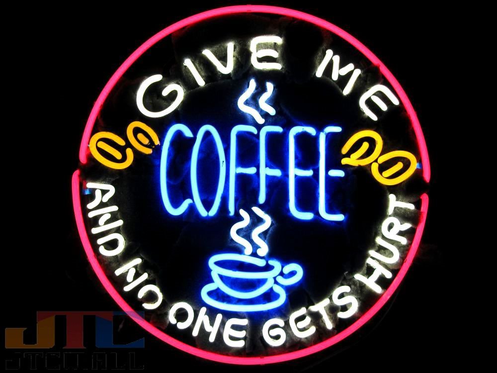 T78 GIVE ME COFFEE コーヒー Cafe カフェ COFFEE コーヒー ネオン看板 