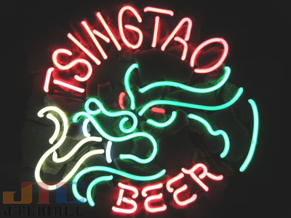 T93 青島ビール Tsingtao Beer ネオン看板 ネオンサイン 広告 店舗用 NEON SIGN アメリカン雑貨 看板 ネオン管 - ネオン管やブリキ看板、アメリカ雑貨の通販【JTC  MALL】