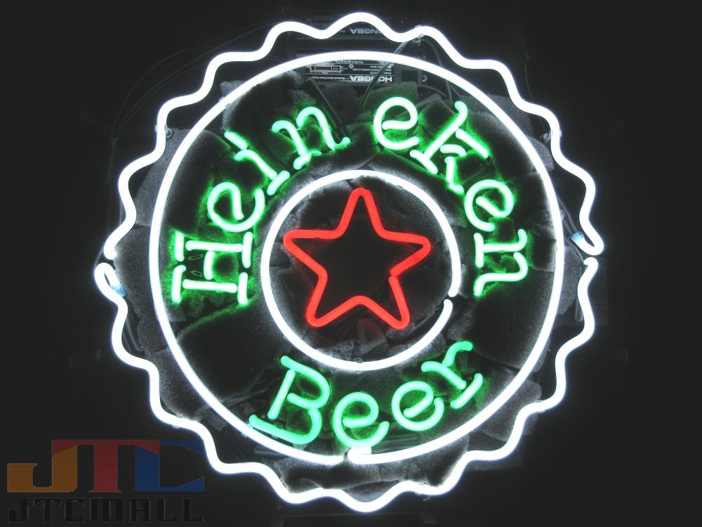 TM441 Heineken ハイネケン ビール BAR ネオン看板 ネオンサイン 広告 店舗用 NEON SIGN アメリカン雑貨 看板 ネオン管  - ネオン管やブリキ看板、アメリカ雑貨の通販【JTC MALL】