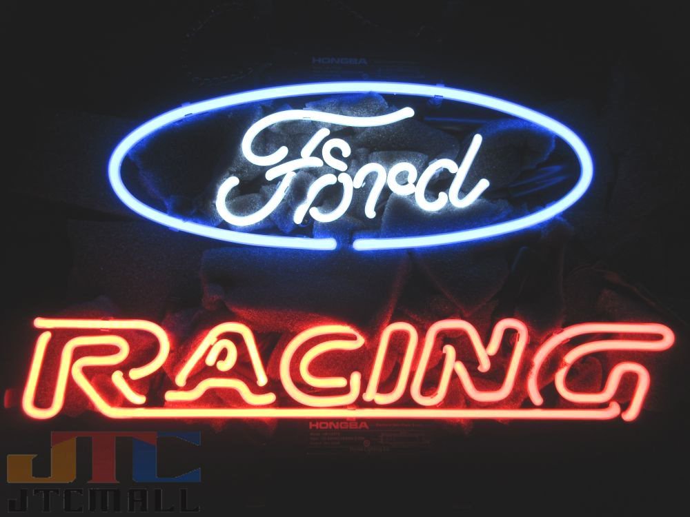 T418 Ford Racing フォード ネオン看板 ネオンサイン 広告 店舗用 NEON 