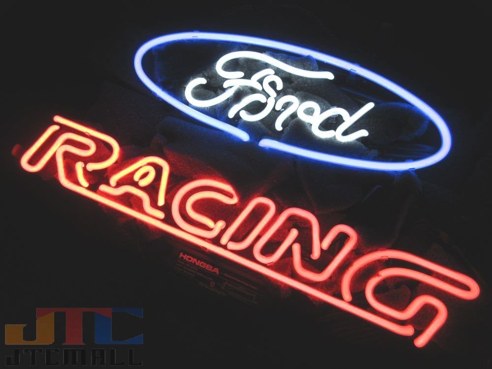 T418 Ford Racing フォード ネオン看板 ネオンサイン 広告 店舗用 NEON 