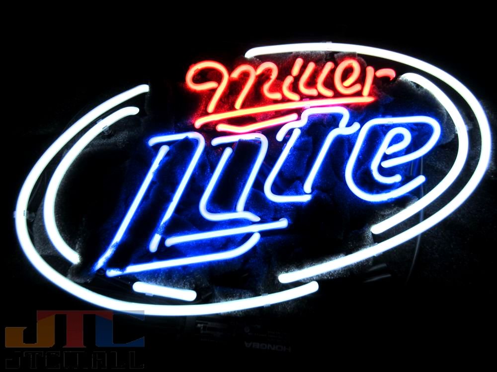T103 Miller Lite ミラーライト ビール BAR ネオン看板 ネオンサイン 広告 店舗用 NEON SIGN アメリカン雑貨 看板  ネオン管 - ネオン管やブリキ看板、アメリカ雑貨の通販【JTC MALL】