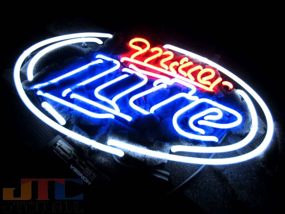 T103 Miller Lite ミラーライト ビール BAR ネオン看板 ネオンサイン 広告 店舗用 NEON SIGN アメリカン雑貨 看板  ネオン管 - ネオン管やブリキ看板、アメリカ雑貨の通販【JTC MALL】