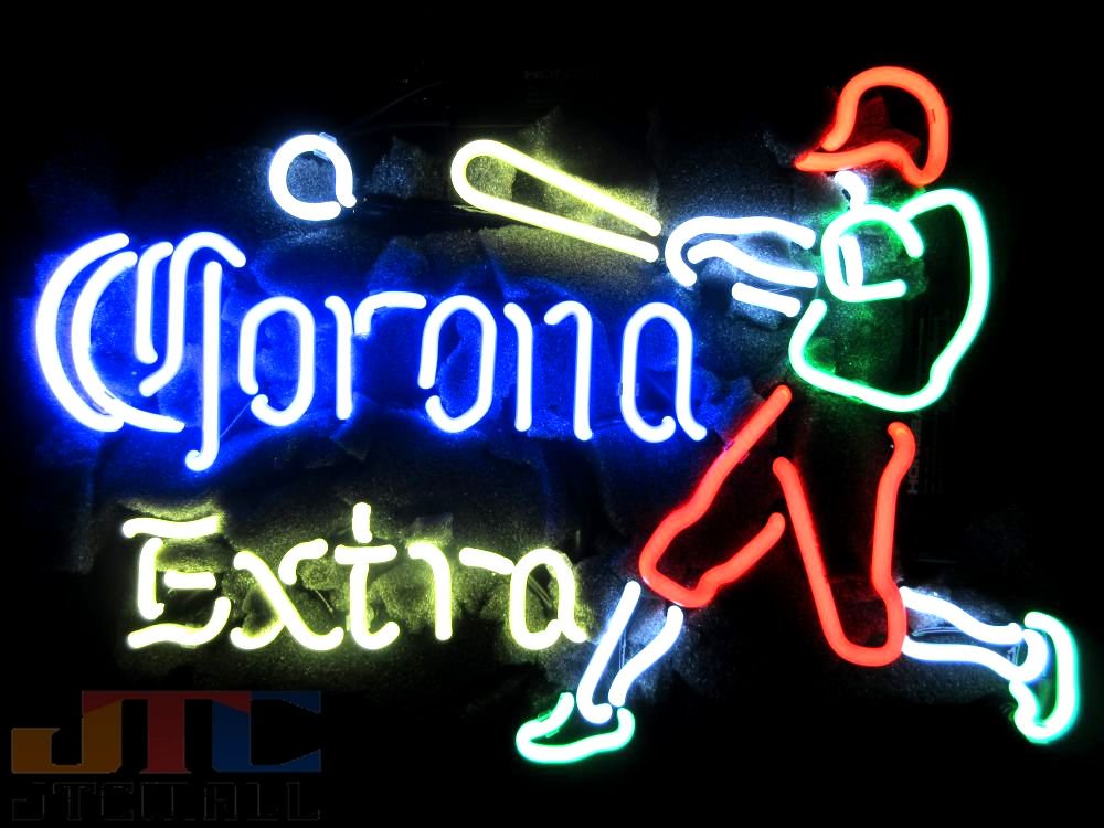 T2 Corona Extra コロナ・エキストラ ビール 野球 BAR ネオン看板 ネオンサイン 広告 店舗用 NEON SIGN アメリカン雑貨  看板 ネオン管 - ネオン管やブリキ看板、アメリカ雑貨の通販【JTC MALL】