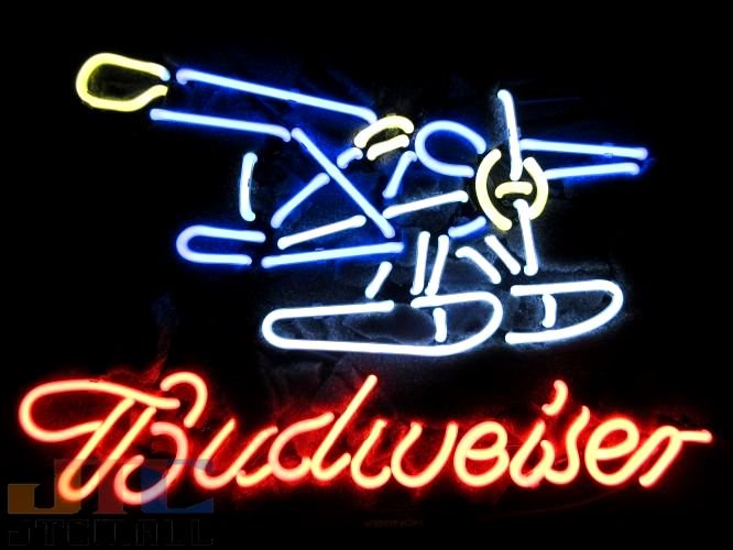 Budweiser バドワイザー 飛行機 ネオン看板 ネオンサイン 広告 店舗用 NEON SIGN アメリカン雑貨 看板 ネオン管 -  ネオン管やブリキ看板、アメリカ雑貨の通販【JTC MALL】