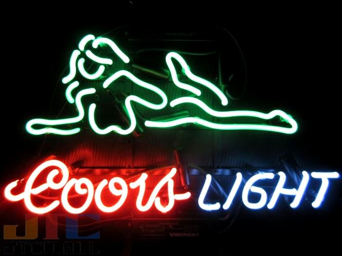 T106 Coors LIGHT クアーズライト ビール GIRL ネオン看板 ネオンサイン 広告 店舗用 NEON SIGN アメリカン雑貨 看板  ネオン管 - ネオン管やブリキ看板、アメリカ雑貨の通販【JTC MALL】