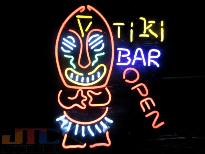 Tiki BAR OPEN ネオン看板 ネオンサイン 広告 店舗用 NEON SIGN 