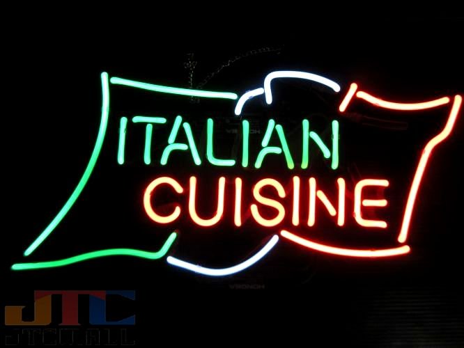 ITALIAN CUISINE イタリア料理 レストラン ネオン看板 ネオンサイン 広告 店舗用 NEON SIGN アメリカン雑貨 看板 ネオン管  ネオン管やブリキ看板、アメリカ雑貨の通販【JTC MALL】