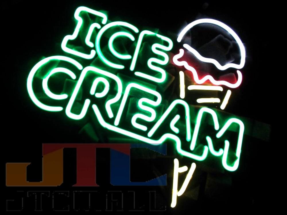 ICE CREAM アイスクリーム ネオン看板 ネオンサイン 広告 店舗用 NEON SIGN アメリカン雑貨 看板 ネオン管 ネオン管やブリキ看板、アメリカ雑貨の通販【JTC  MALL】
