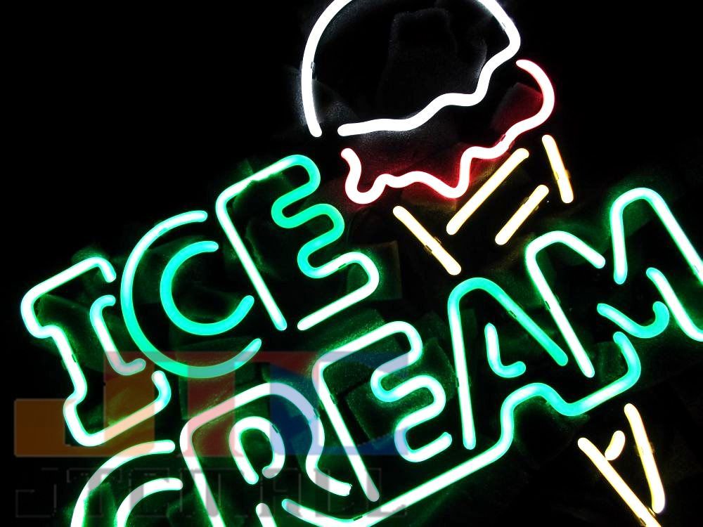 ICE CREAM アイスクリーム ネオン看板 ネオンサイン 広告 店舗用 NEON SIGN アメリカン雑貨 看板 ネオン管 ネオン管やブリキ看板、アメリカ雑貨の通販【JTC  MALL】