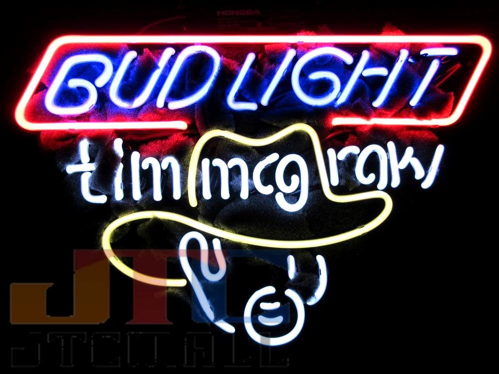 T585 Budweiser バドワイザー BUD LIGHT バドライト ネオン看板 ネオンサイン 広告 店舗用 NEON SIGN アメリカン雑貨  看板 ネオン管 - ネオン管やブリキ看板、アメリカ雑貨の通販【JTC MALL】