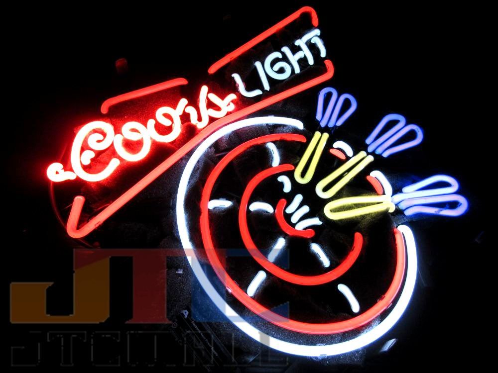 T53 クアーズ ライト Coors LIGHT DART ダーツ ネオン看板 ネオンサイン 広告 店舗用 NEON SIGN アメリカン雑貨 看板  ネオン管 - ネオン管やブリキ看板、アメリカ雑貨の通販【JTC MALL】