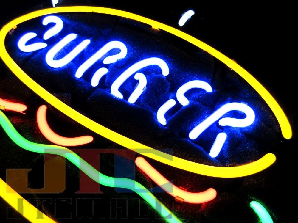 T168 バーガー BURGER ネオン看板 ネオンサイン 広告 店舗用 NEON SIGN アメリカン雑貨 看板 ネオン管 - ネオン管やブリキ看板、 アメリカ雑貨の通販【JTC MALL】